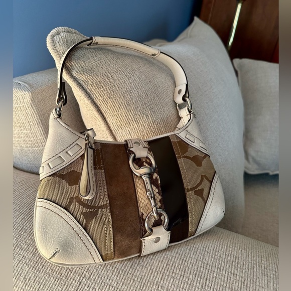 Coach RARE Y2K Classic Monogram Hampton Hobo Mini Bag - Picture 5 of 14